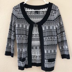 Geometric print cardigan